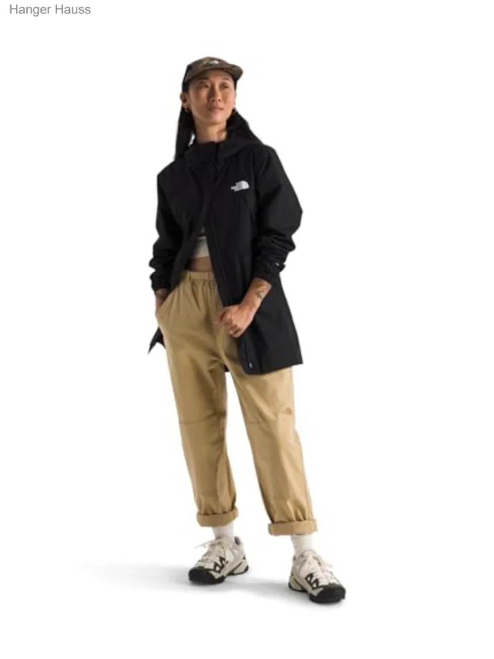 Waterproof Rain Parka Jacket Seam Sealed Adjustable Hood Zip Pockets